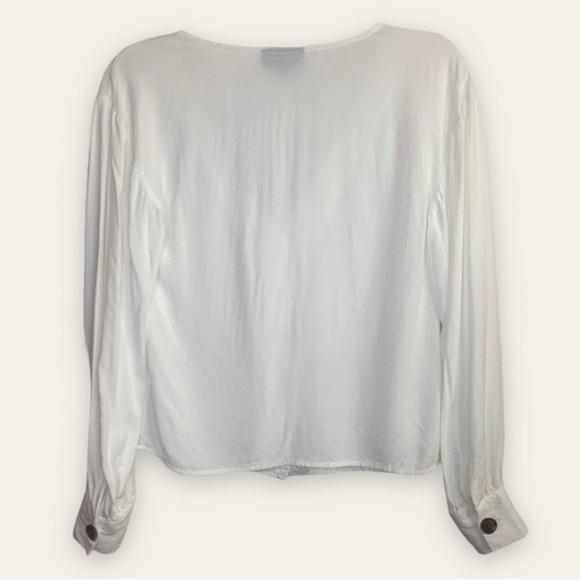 ModCloth Effortless Example Long Sleeve Blouse Ivory Size XS - Picture 4 of 16
